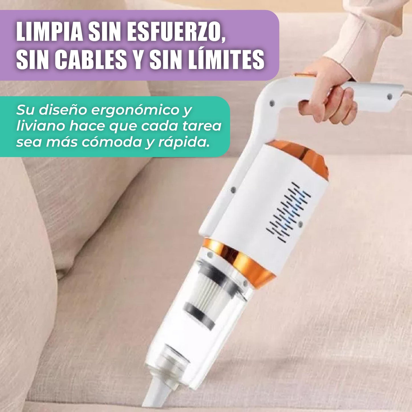 Aspiradora 3 En 1 Inalámbrica Recargable De Mano Automática