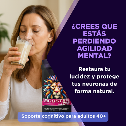 Lion Booster: Claridad y enfoque, sin cafeína.